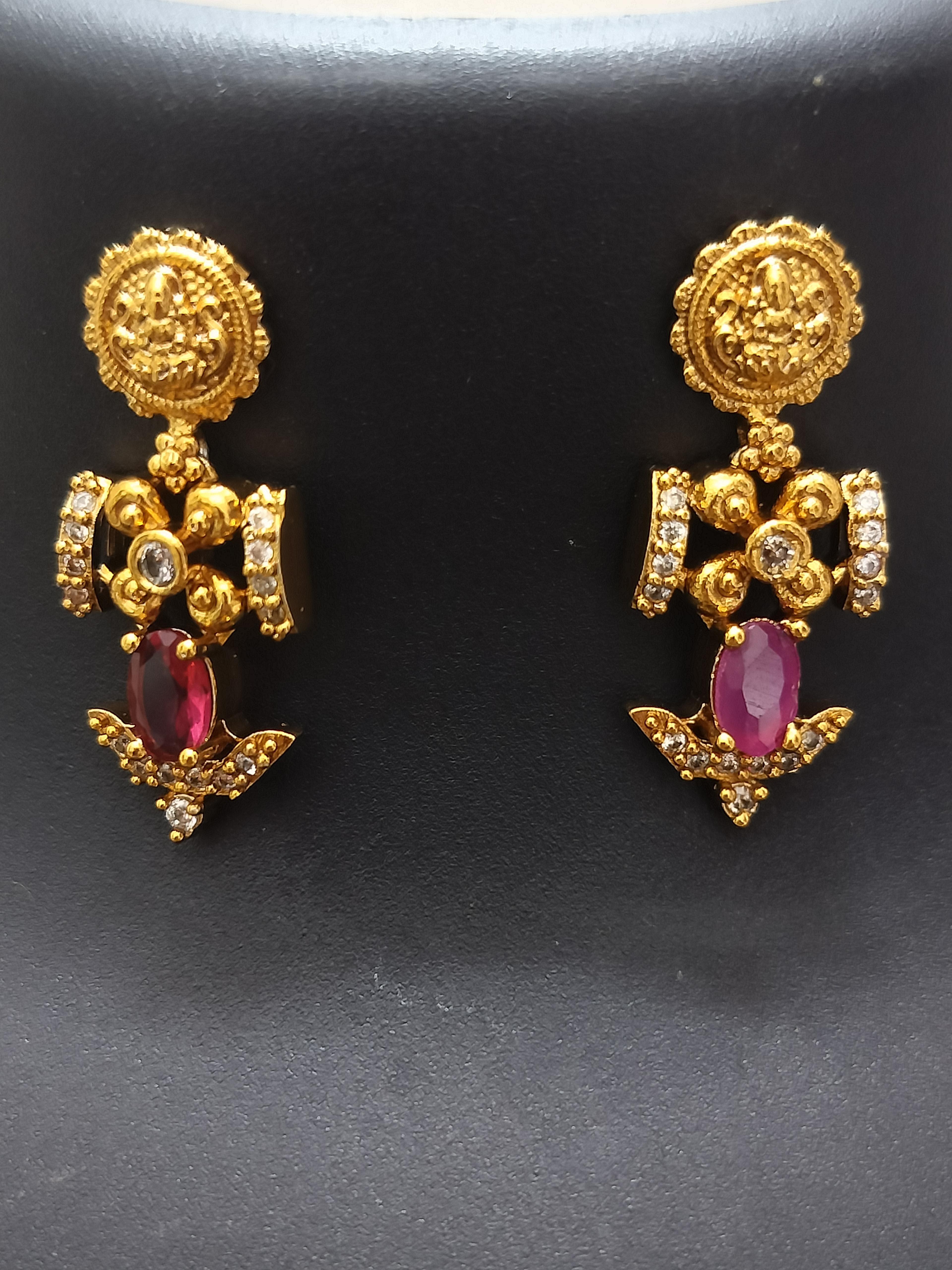 Traditional temple coin multi colour stone - product media