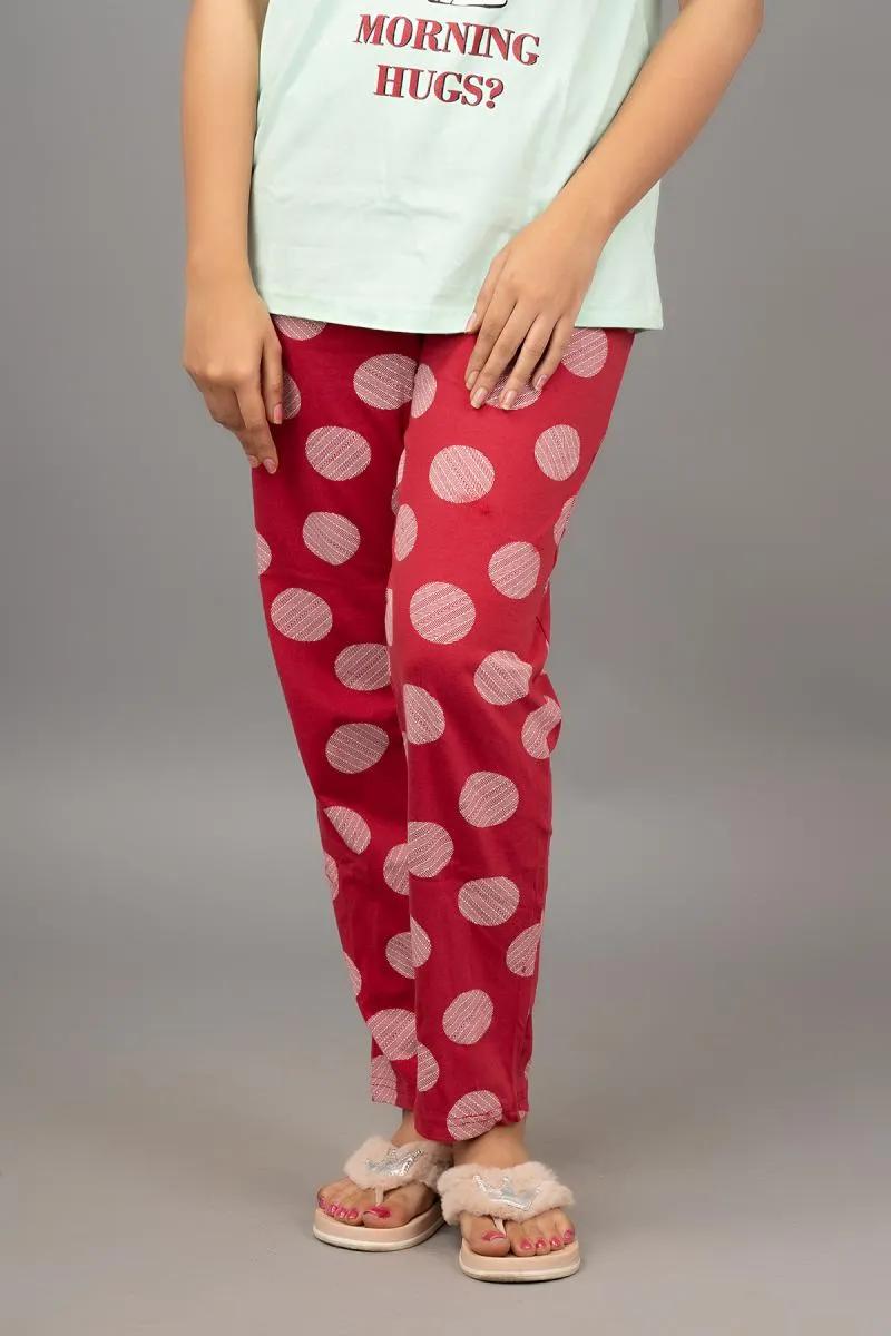 Cotton Printed Top With Pyjama Set for Women - product media