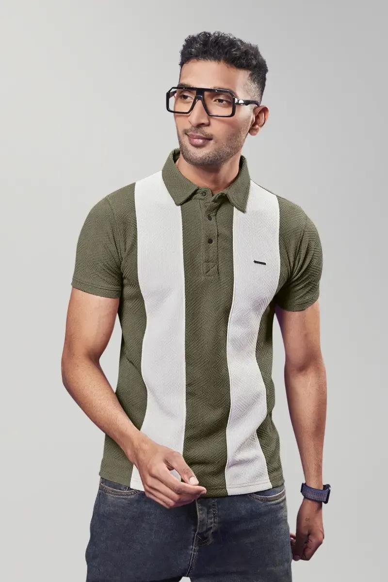 Striped Polo T-shirt for Men