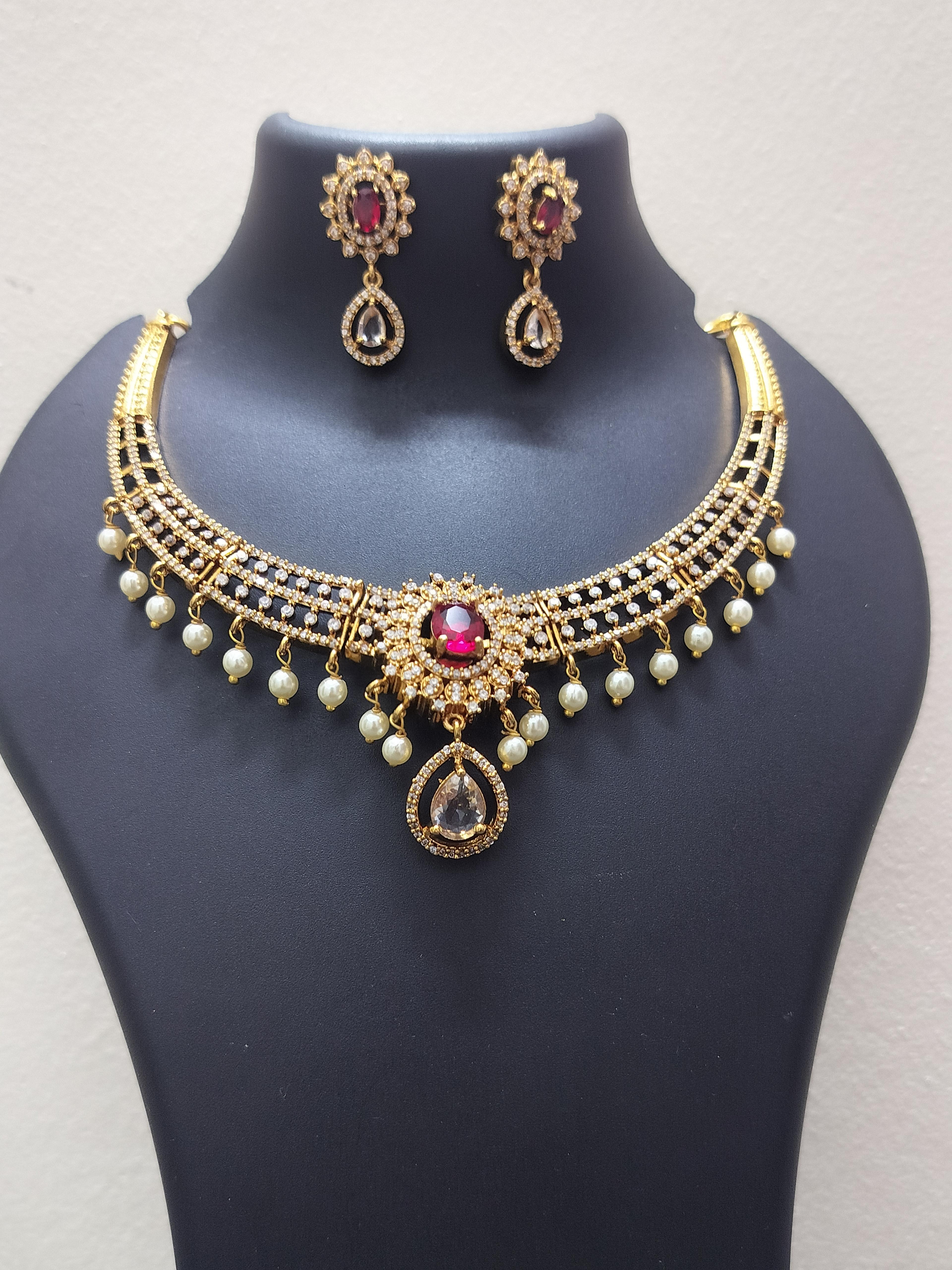 Antique gold plated mutiple stone colour - product media