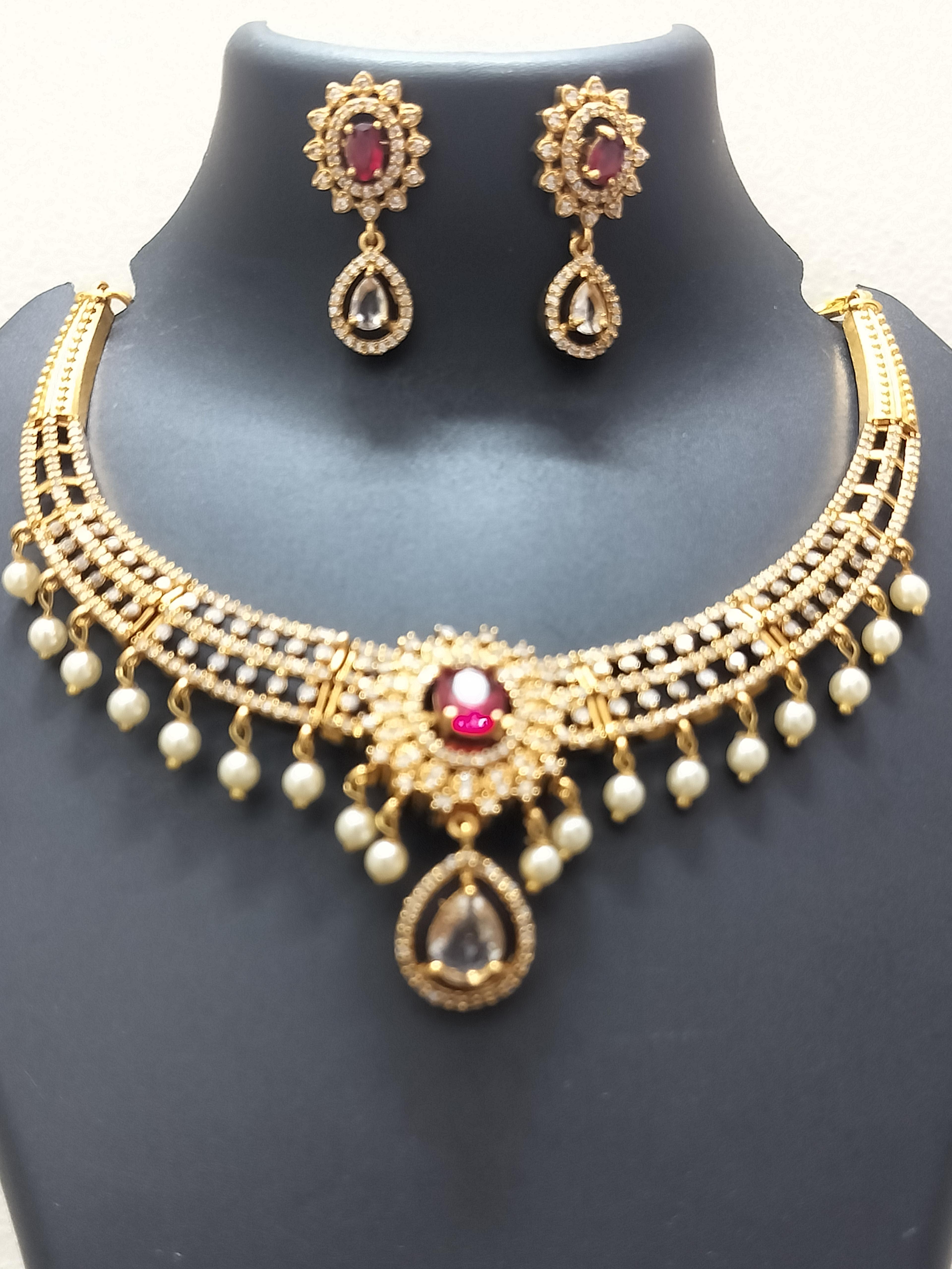 Antique gold plated mutiple stone colour - product media