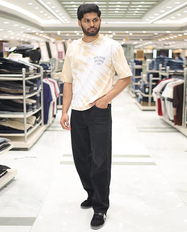 Yellow Cotton-Blended T-Shirt - product media